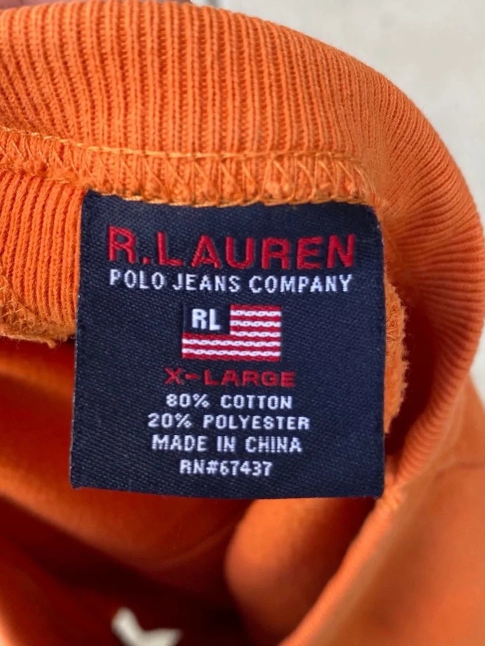 Polo Ralph Lauren Orange Logo Crewneck Sweatshirt
